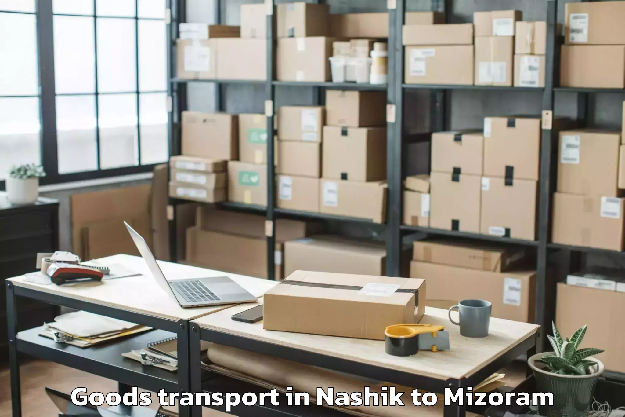 Professional Nashik to Hnahthial Goods Transport